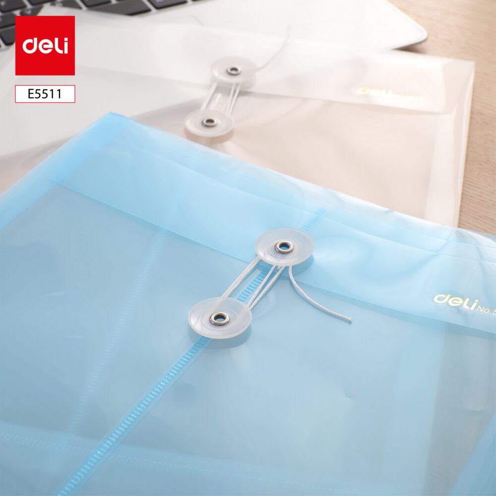 ديلي مصنف كبسة شاقولي - قياس A4 - سماكة 0.16mm - أزرق/شفاف E5511